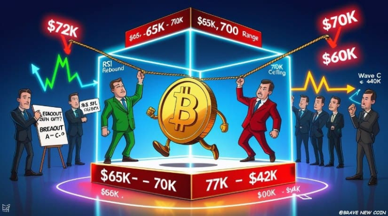 Bitcoin (BTC) Price Prediction: Bitcoin Trades at $67K as Wave C Risk Points Toward $40K