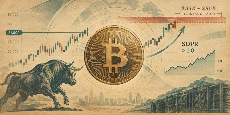 Bitcoin (BTC) Price Today: SOPR Turns Bullish as BTC Holds $81K, Eyes $83K-$86K Short Squeeze