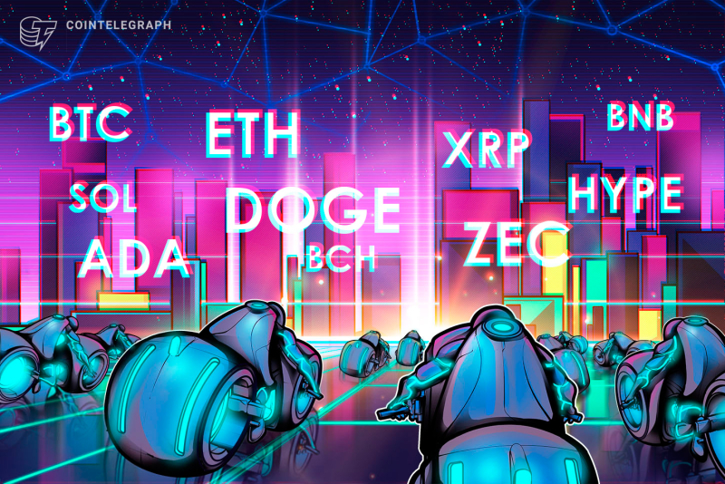 Price predictions 5/6: BTC, ETH, XRP, BNB, SOL, DOGE, HYPE, ADA, BCH, ZEC