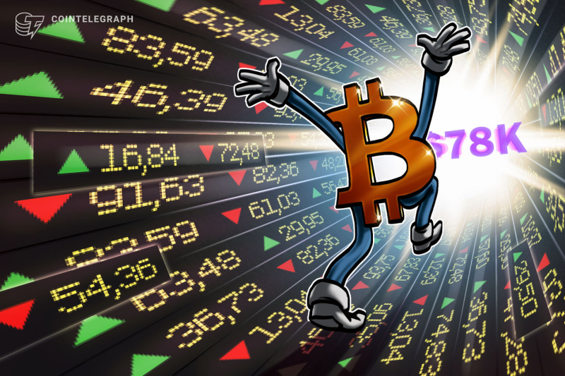 Bitcoin’s ‘overbought’ signal flashes price top warning with focus on $78K