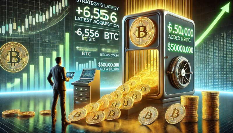 Strategy Latest Acquisition: 6,556 BTC Added To Massive Bitcoin Stash For Half A Billion