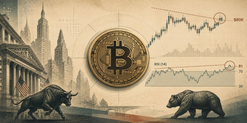 Bitcoin (BTC) Price Prediction: Hidden Weekly RSI Divergence Warns of Pullback as BTC Tests $80K